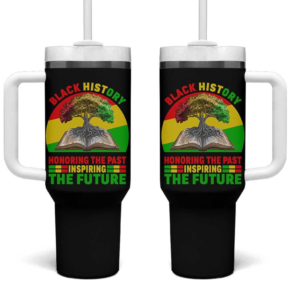 Black History Honoring The Past Inspiring The Future Tumbler With Handle African American Pride - Wonder Print Shop