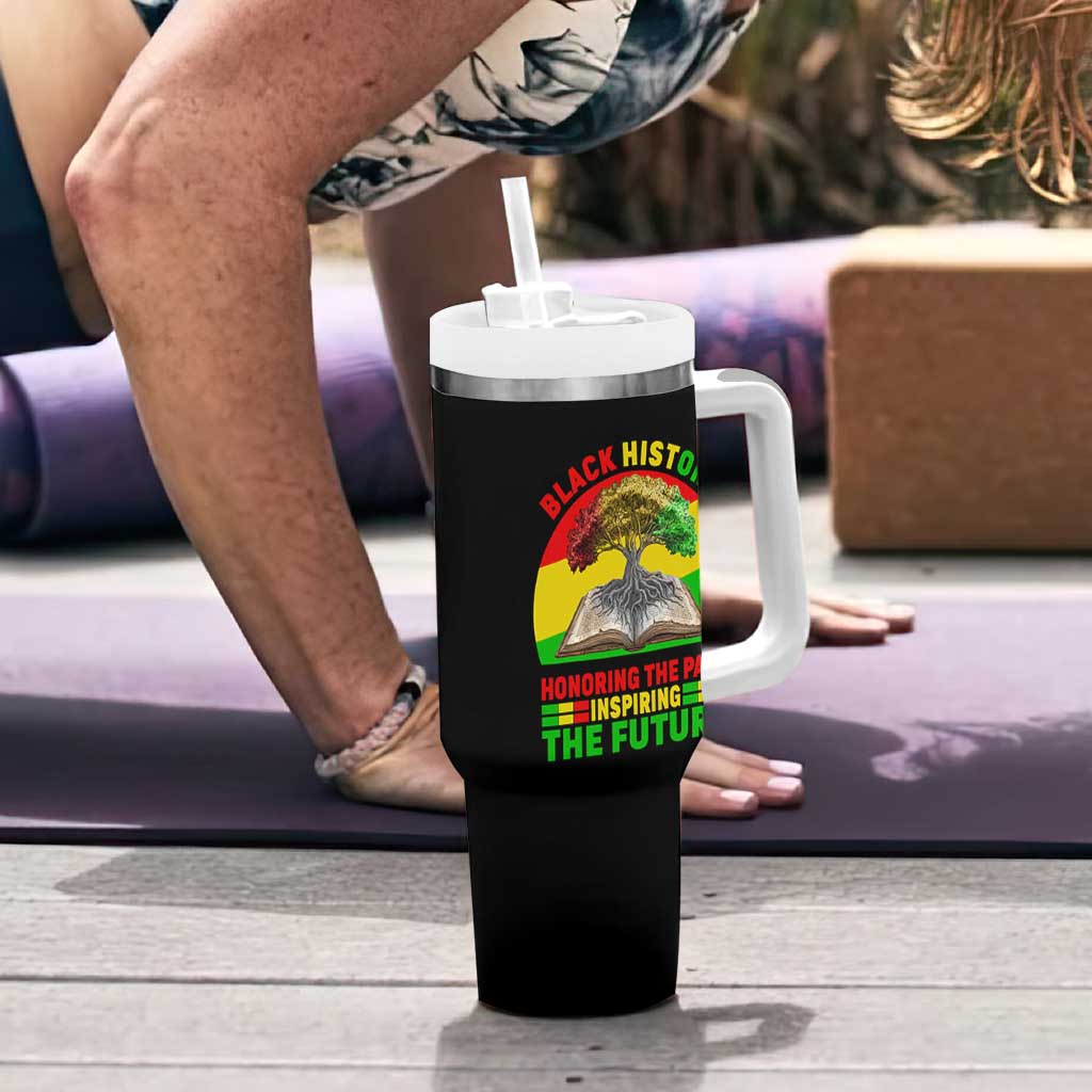 Black History Honoring The Past Inspiring The Future Tumbler With Handle African American Pride - Wonder Print Shop