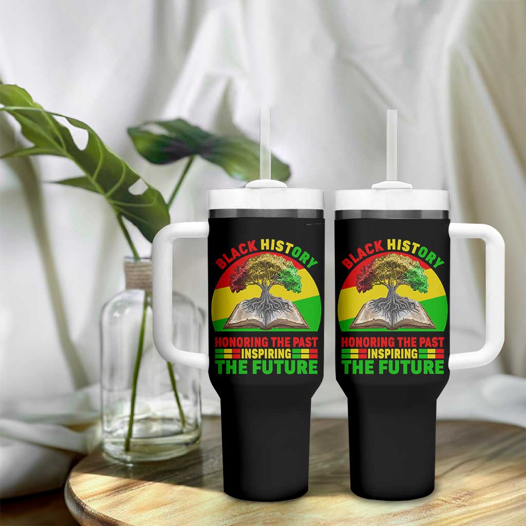 Black History Honoring The Past Inspiring The Future Tumbler With Handle African American Pride - Wonder Print Shop
