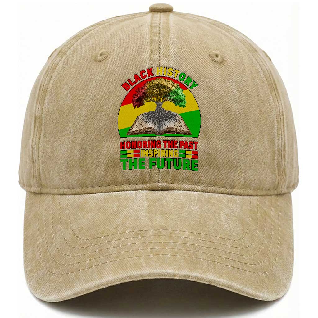 Black History Honoring The Past Inspiring The Future Washed Cotton Baseball Cap African American Pride