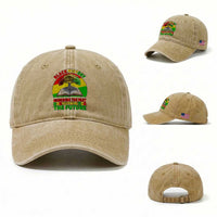 Black History Honoring The Past Inspiring The Future Washed Cotton Baseball Cap African American Pride