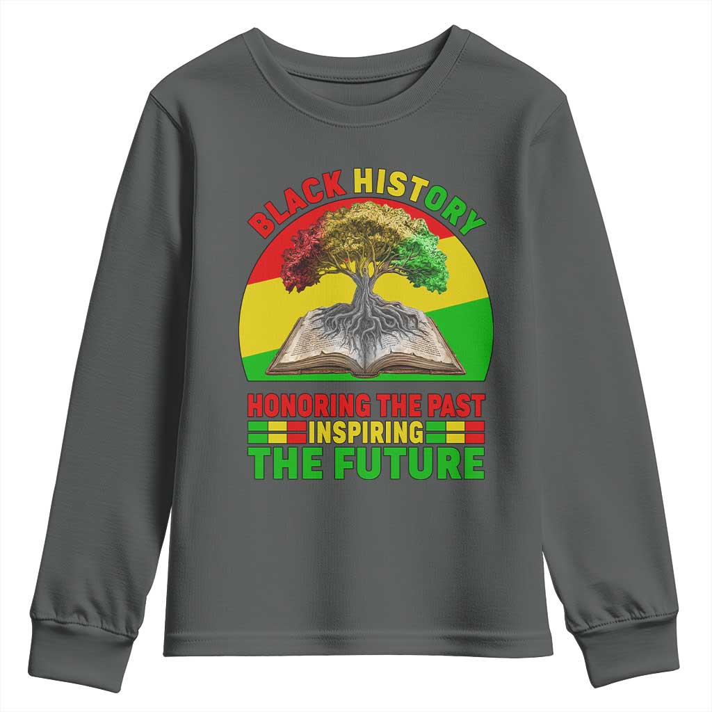 Black History Honoring The Past Inspiring The Future Youth Sweatshirt African American Pride - Wonder Print Shop