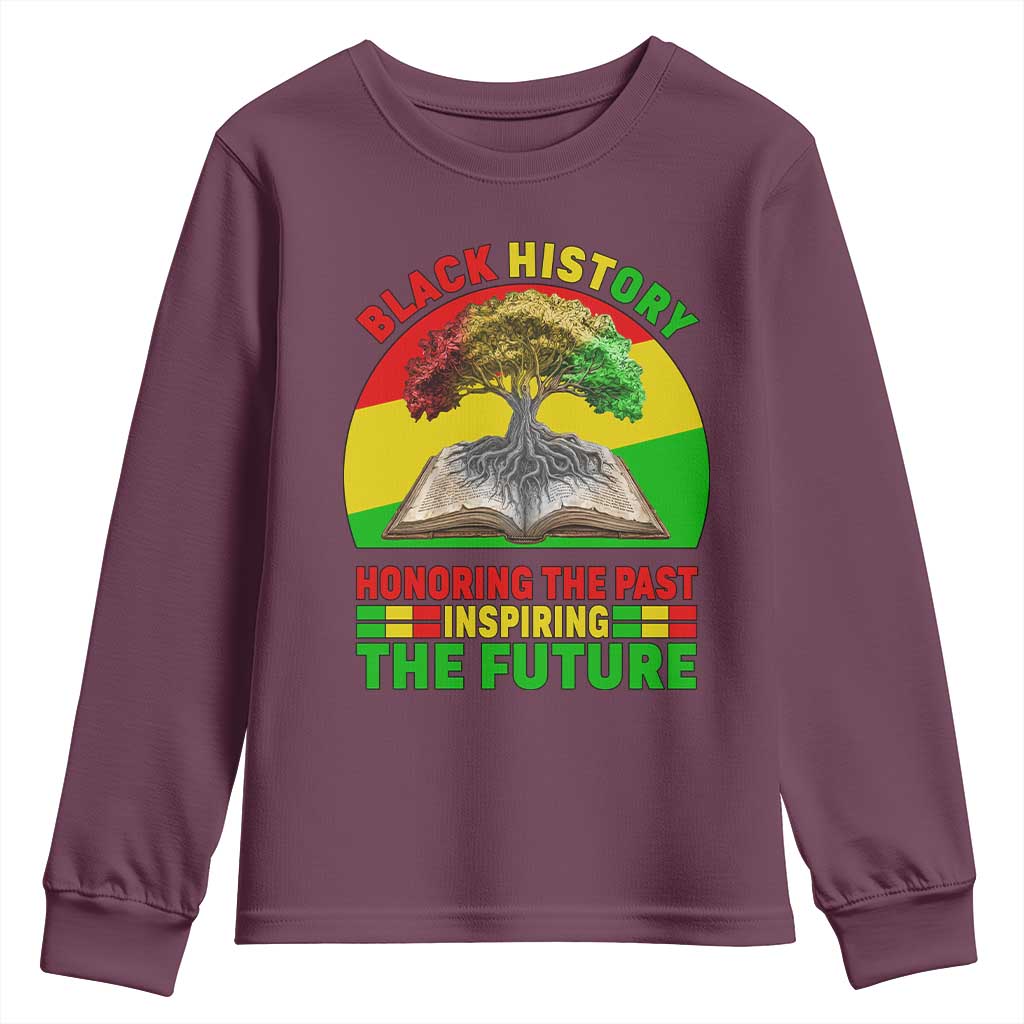 Black History Honoring The Past Inspiring The Future Youth Sweatshirt African American Pride - Wonder Print Shop