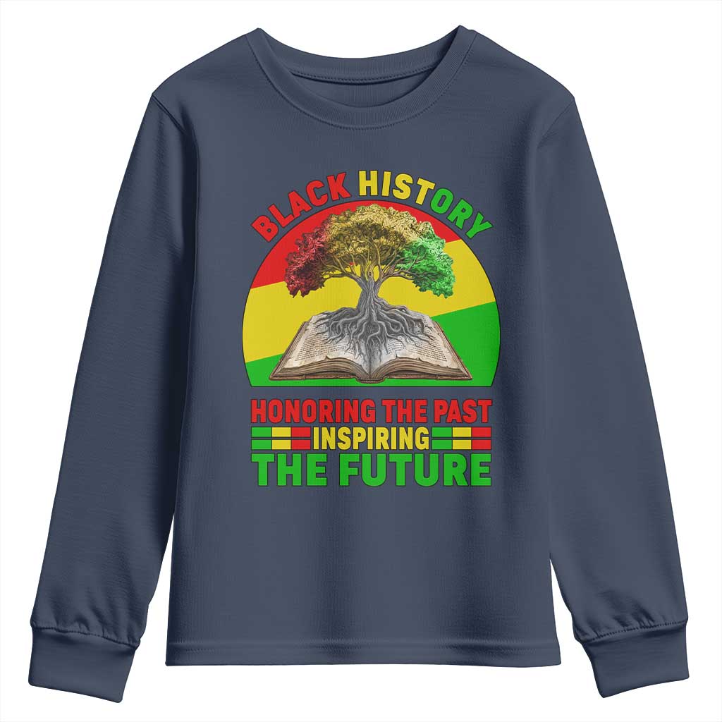Black History Honoring The Past Inspiring The Future Youth Sweatshirt African American Pride - Wonder Print Shop