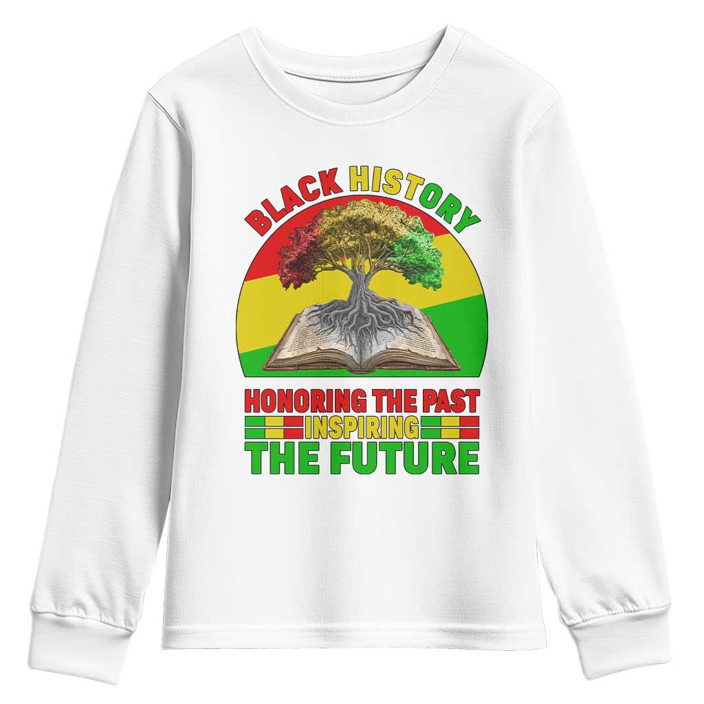Black History Honoring The Past Inspiring The Future Youth Sweatshirt African American Pride - Wonder Print Shop