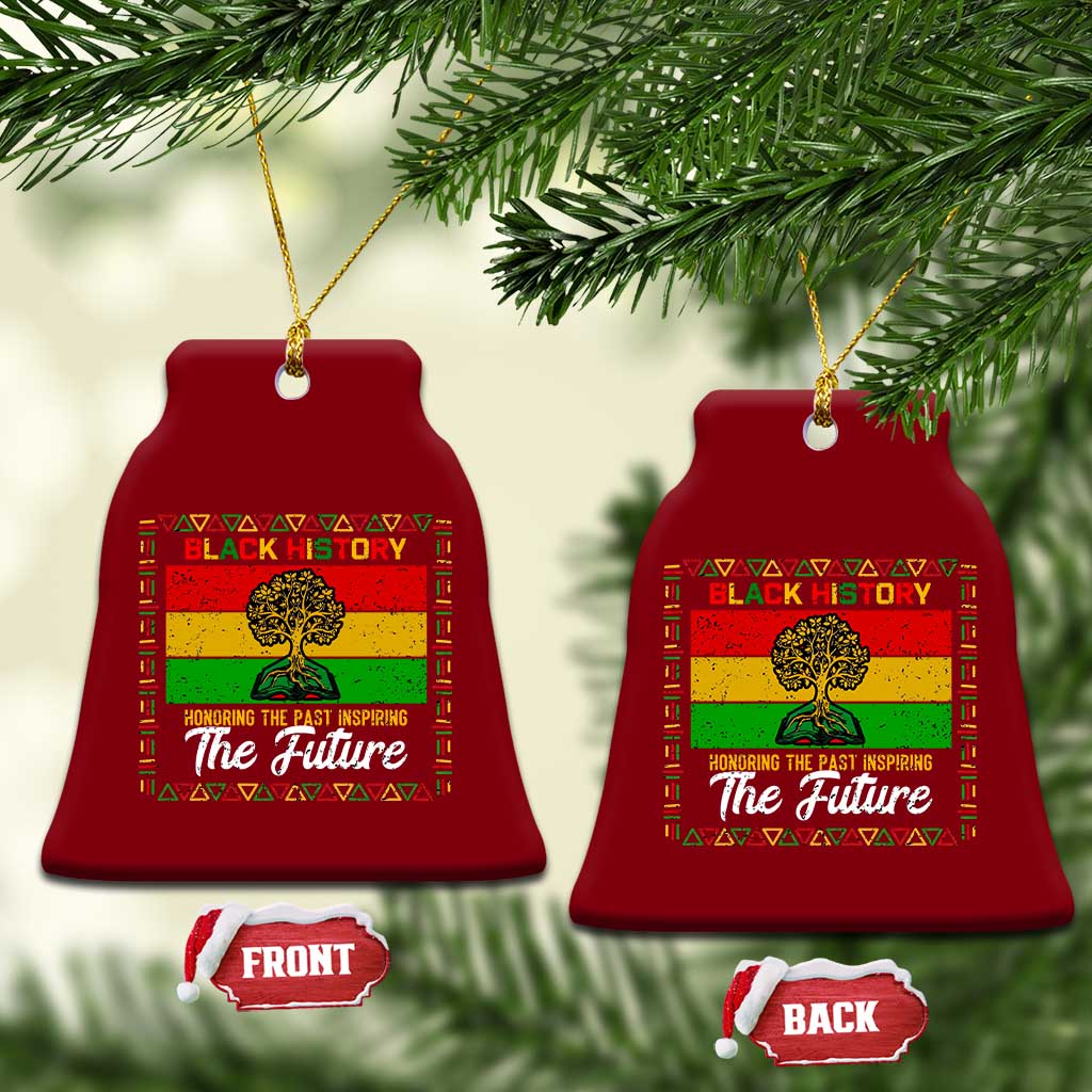 Black History Month Ceramic Ornament Honoring The Past Inspiring The Future - Wonder Print Shop