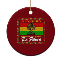 Black History Month Ceramic Ornament Honoring The Past Inspiring The Future - Wonder Print Shop