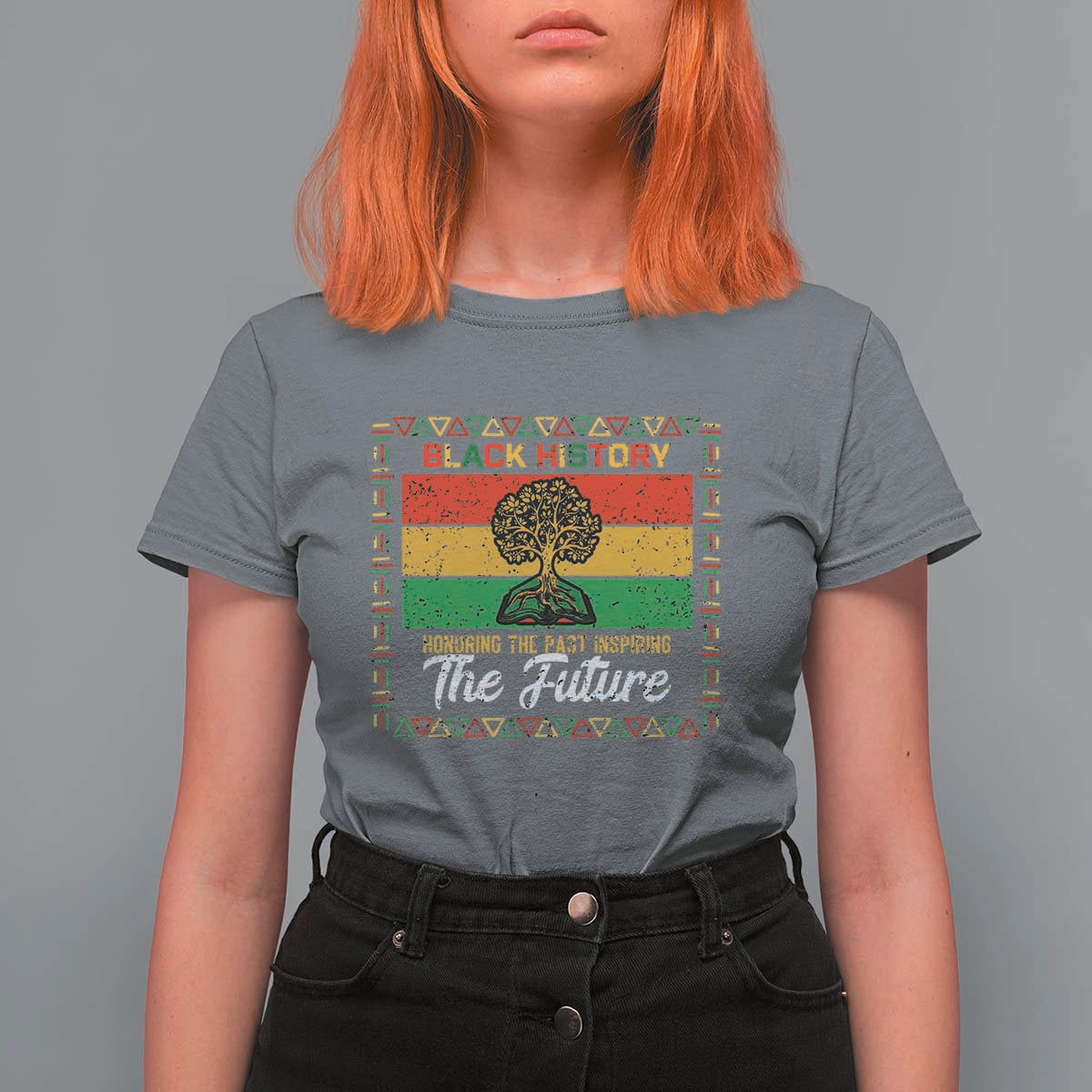 Black History Month T Shirt For Women Honoring The Past Inspiring The Future - Wonder Print Shop