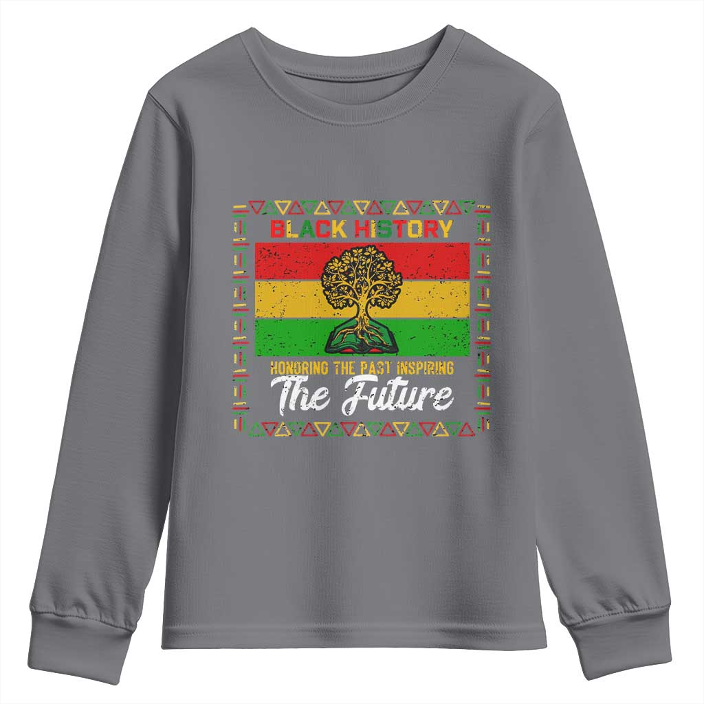 Black History Month Youth Sweatshirt Honoring The Past Inspiring The Future - Wonder Print Shop