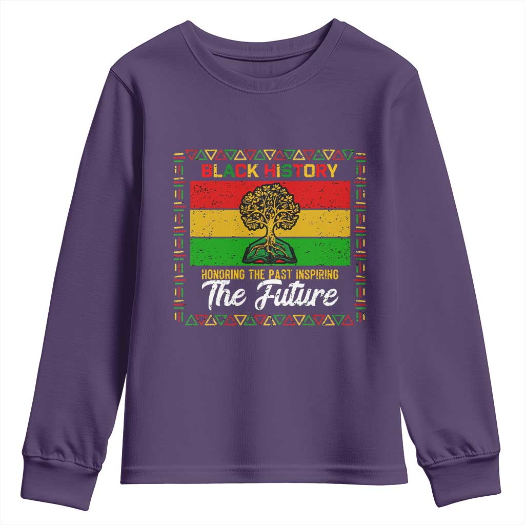 Black History Month Youth Sweatshirt Honoring The Past Inspiring The Future - Wonder Print Shop