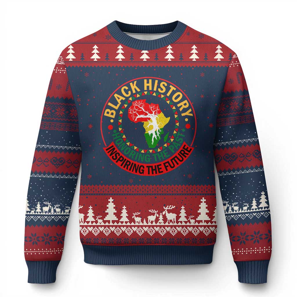Inspiring The Future Honoring The Past Ugly Christmas Sweater African American Heritage - Wonder Print Shop