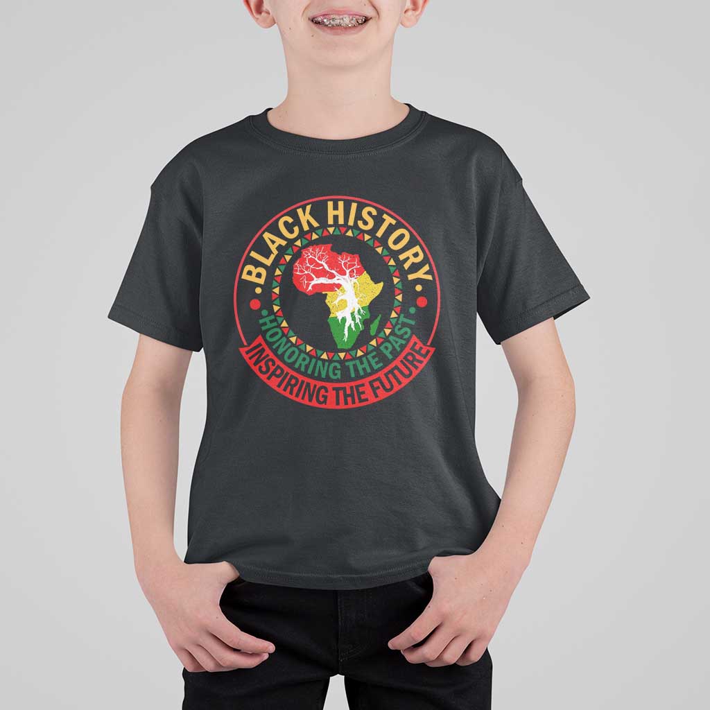 Inspiring The Future Honoring The Past T Shirt For Kid African American Heritage - Wonder Print Shop