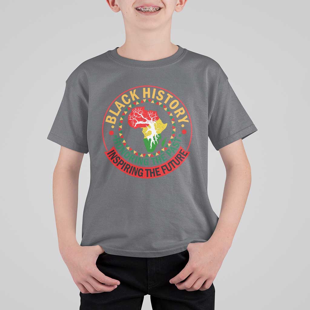 Inspiring The Future Honoring The Past T Shirt For Kid African American Heritage - Wonder Print Shop