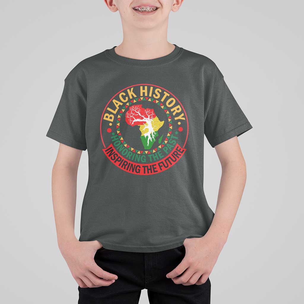 Inspiring The Future Honoring The Past T Shirt For Kid African American Heritage - Wonder Print Shop