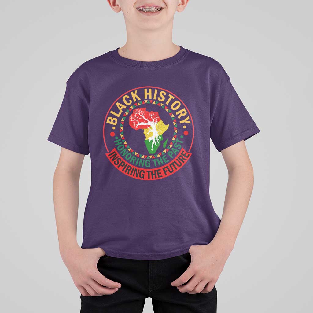 Inspiring The Future Honoring The Past T Shirt For Kid African American Heritage - Wonder Print Shop
