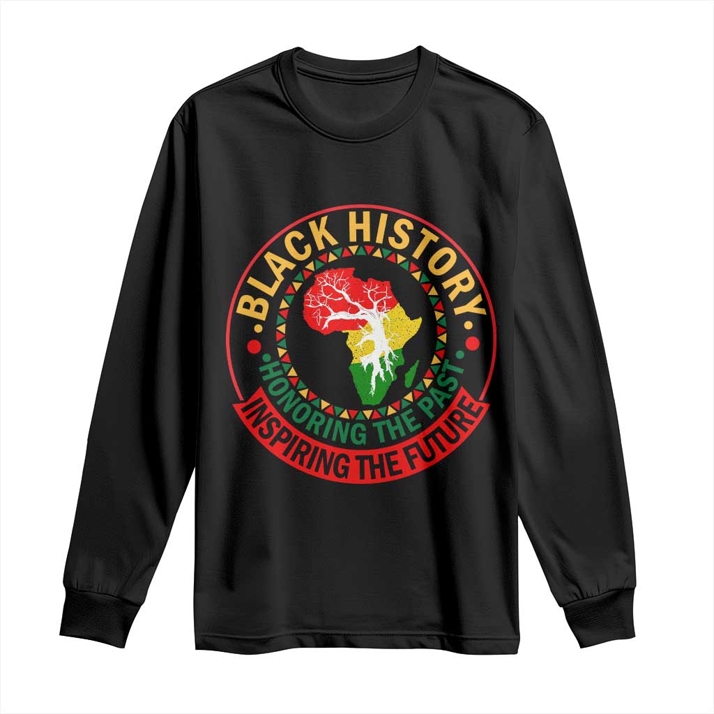 Inspiring The Future Honoring The Past Long Sleeve Shirt African American Heritage - Wonder Print Shop
