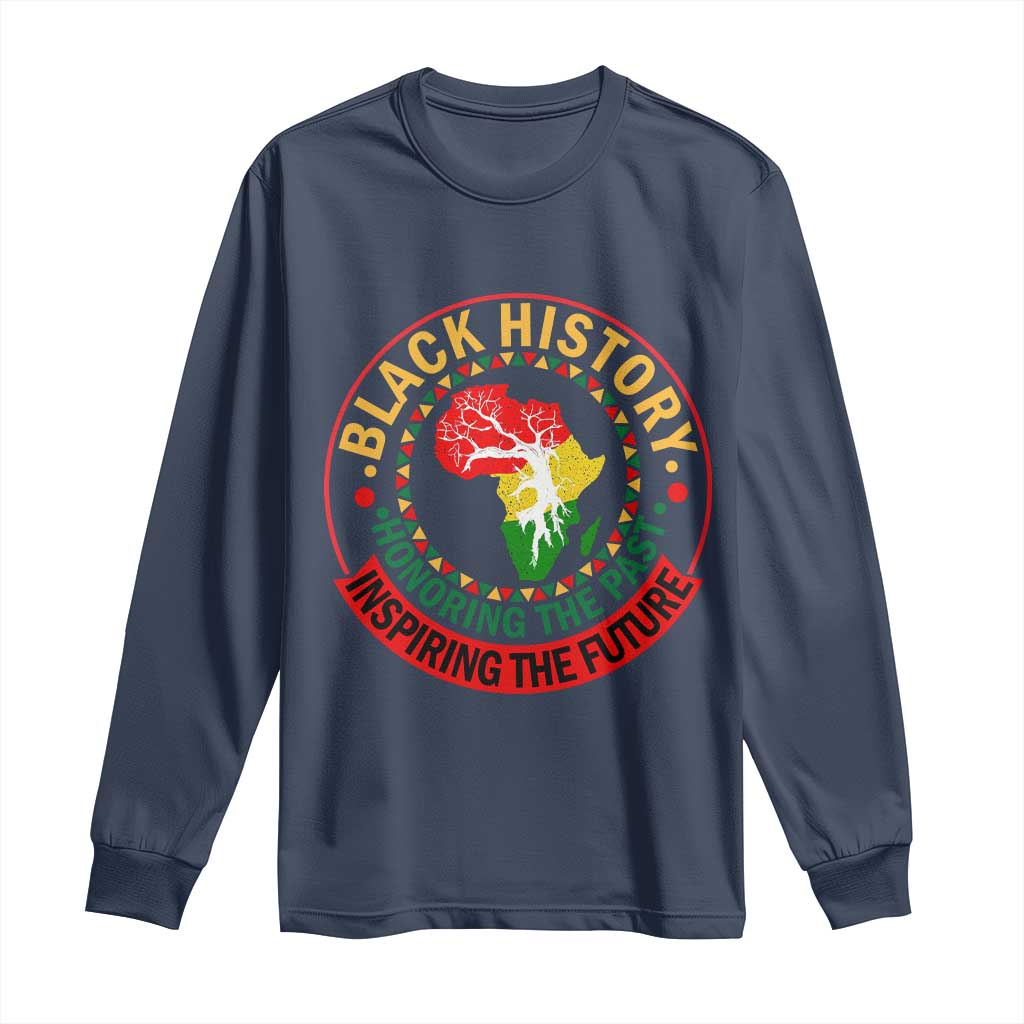 Inspiring The Future Honoring The Past Long Sleeve Shirt African American Heritage - Wonder Print Shop