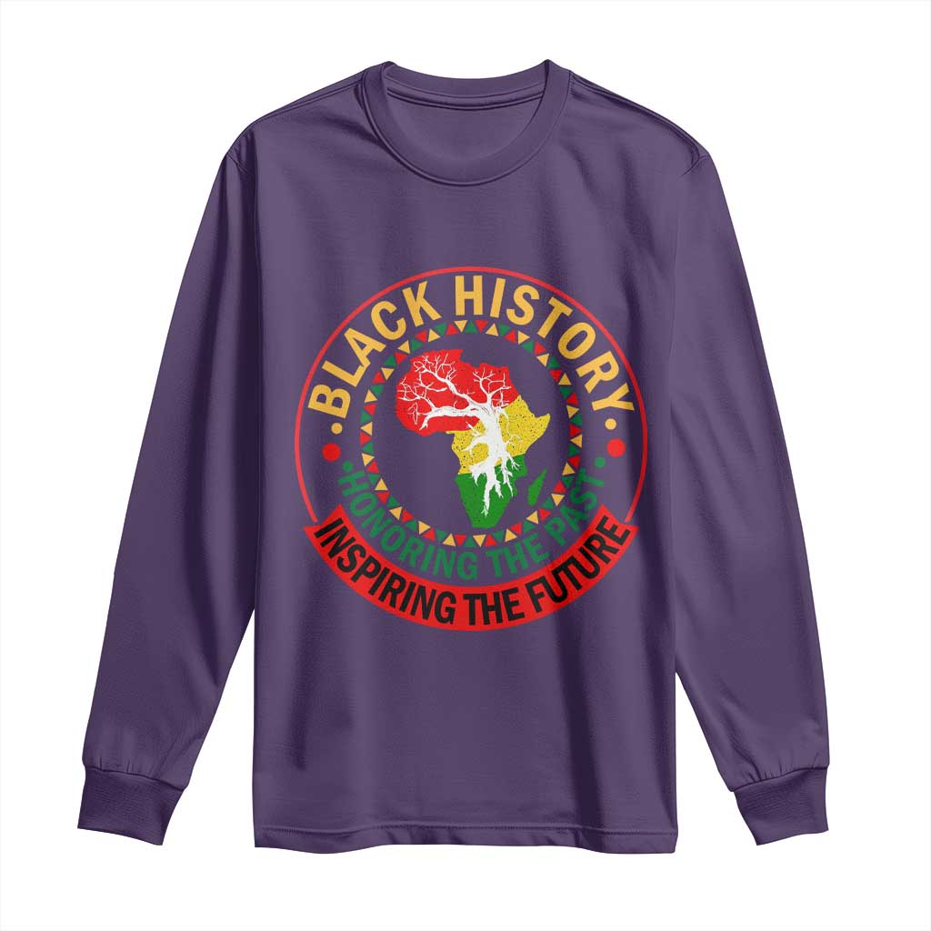 Inspiring The Future Honoring The Past Long Sleeve Shirt African American Heritage - Wonder Print Shop
