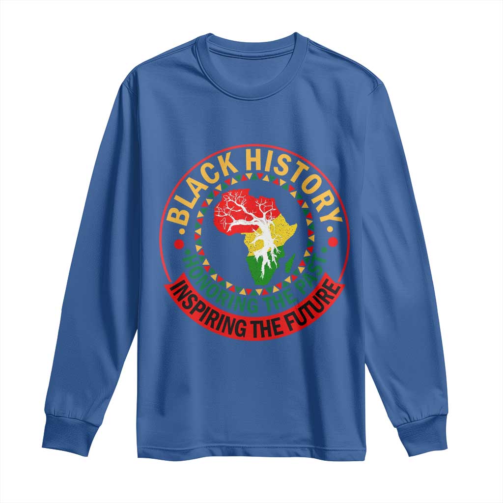 Inspiring The Future Honoring The Past Long Sleeve Shirt African American Heritage - Wonder Print Shop
