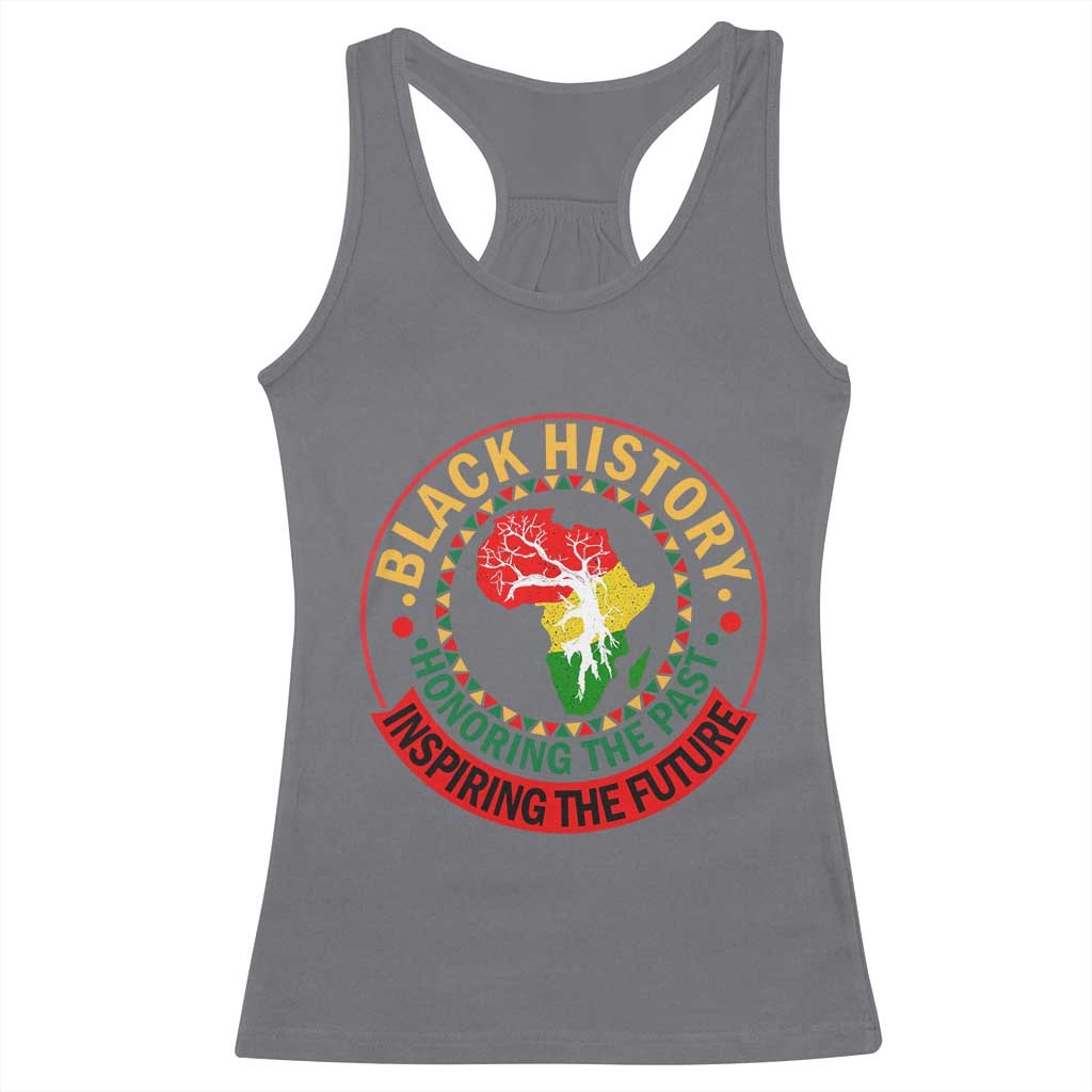 Inspiring The Future Honoring The Past Racerback Tank Top African American Heritage - Wonder Print Shop