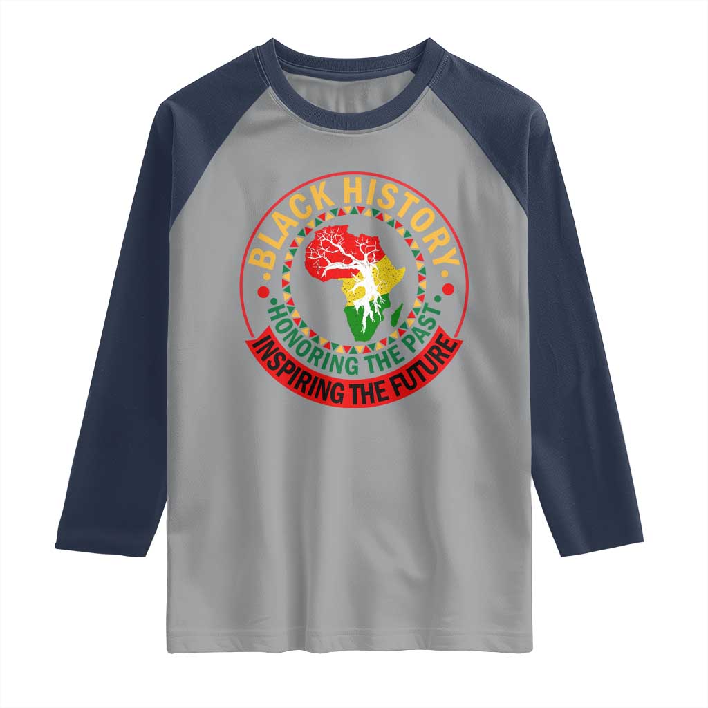 Inspiring The Future Honoring The Past Raglan Shirt African American Heritage - Wonder Print Shop