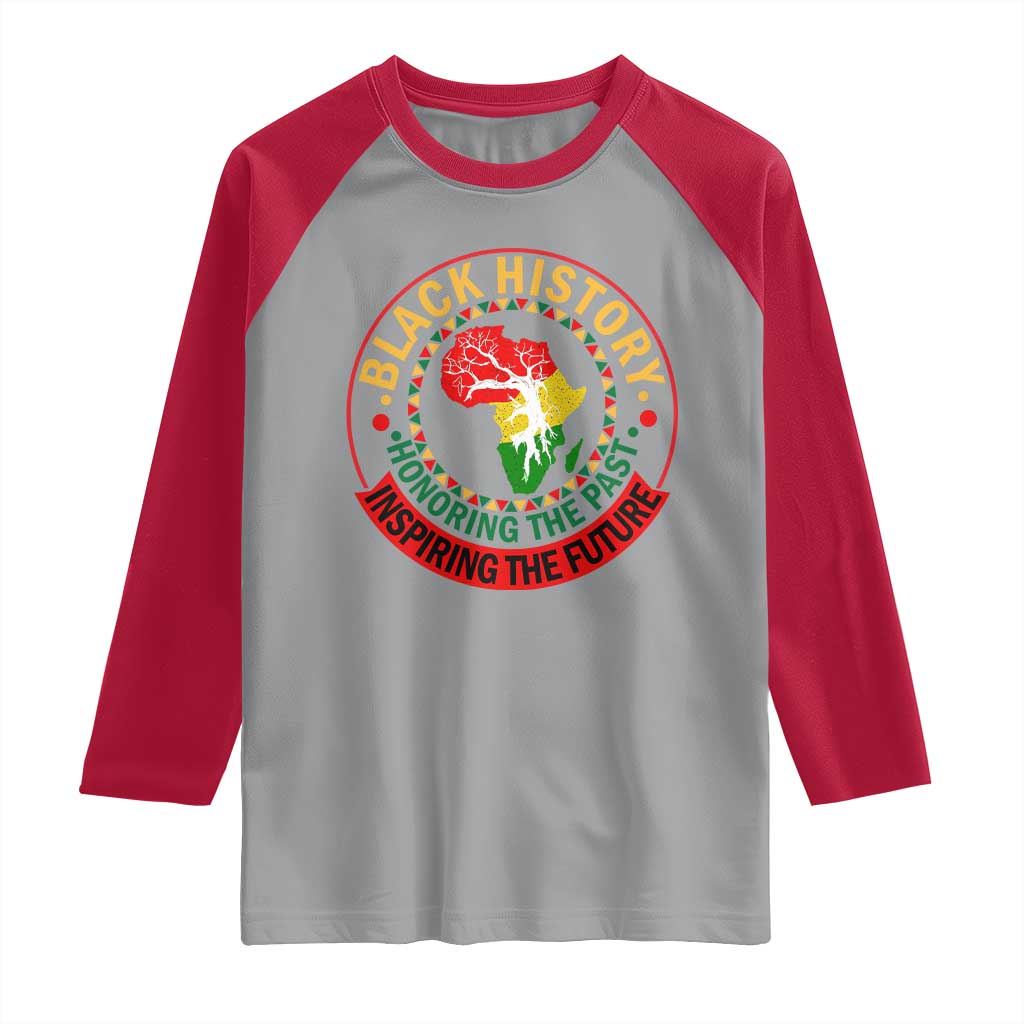 Inspiring The Future Honoring The Past Raglan Shirt African American Heritage - Wonder Print Shop