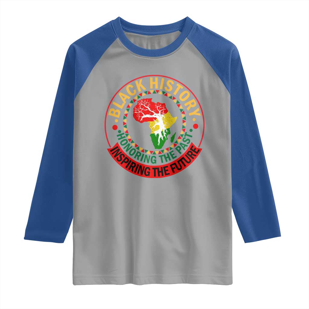 Inspiring The Future Honoring The Past Raglan Shirt African American Heritage - Wonder Print Shop