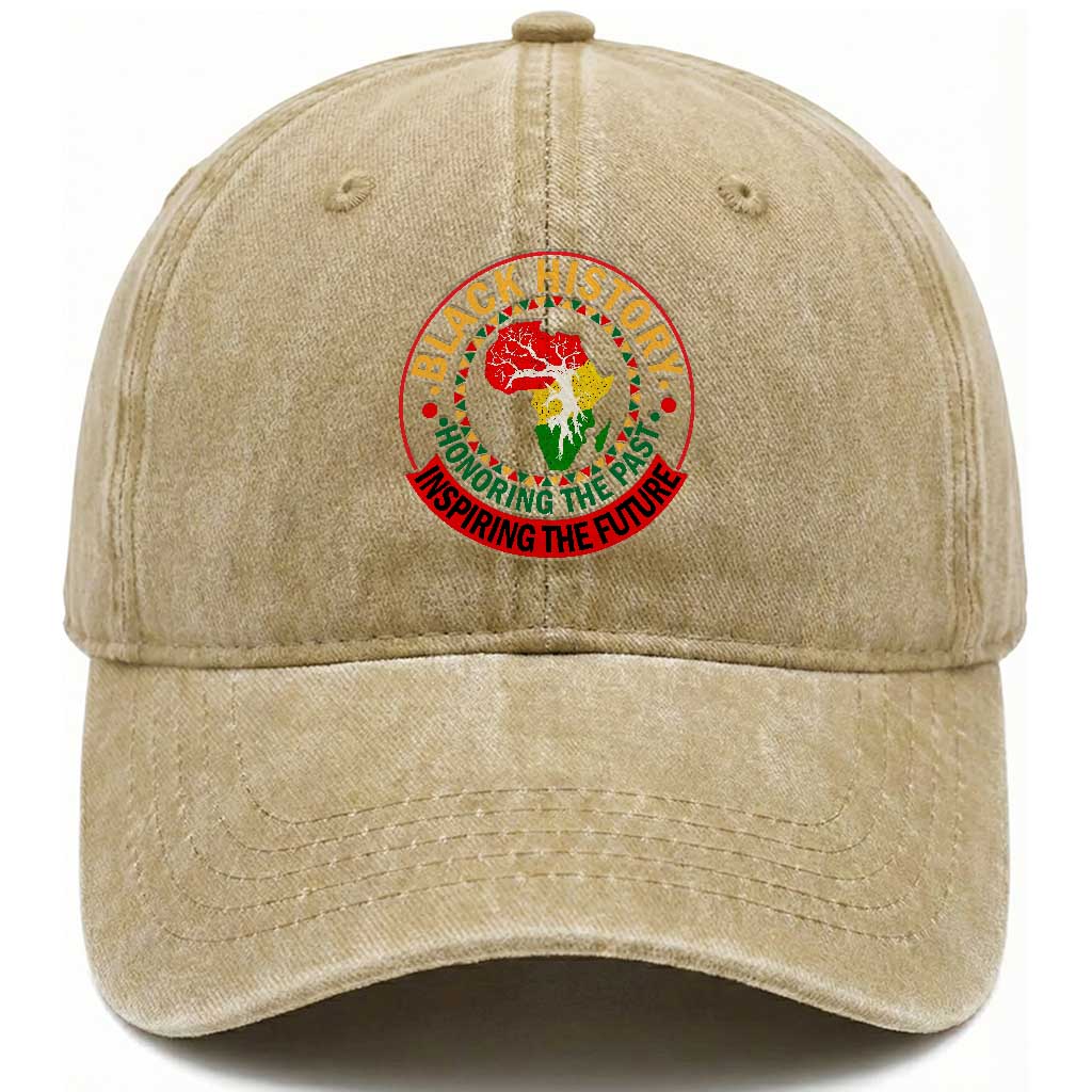 Inspiring The Future Honoring The Past Washed Cotton Baseball Cap African American Heritage