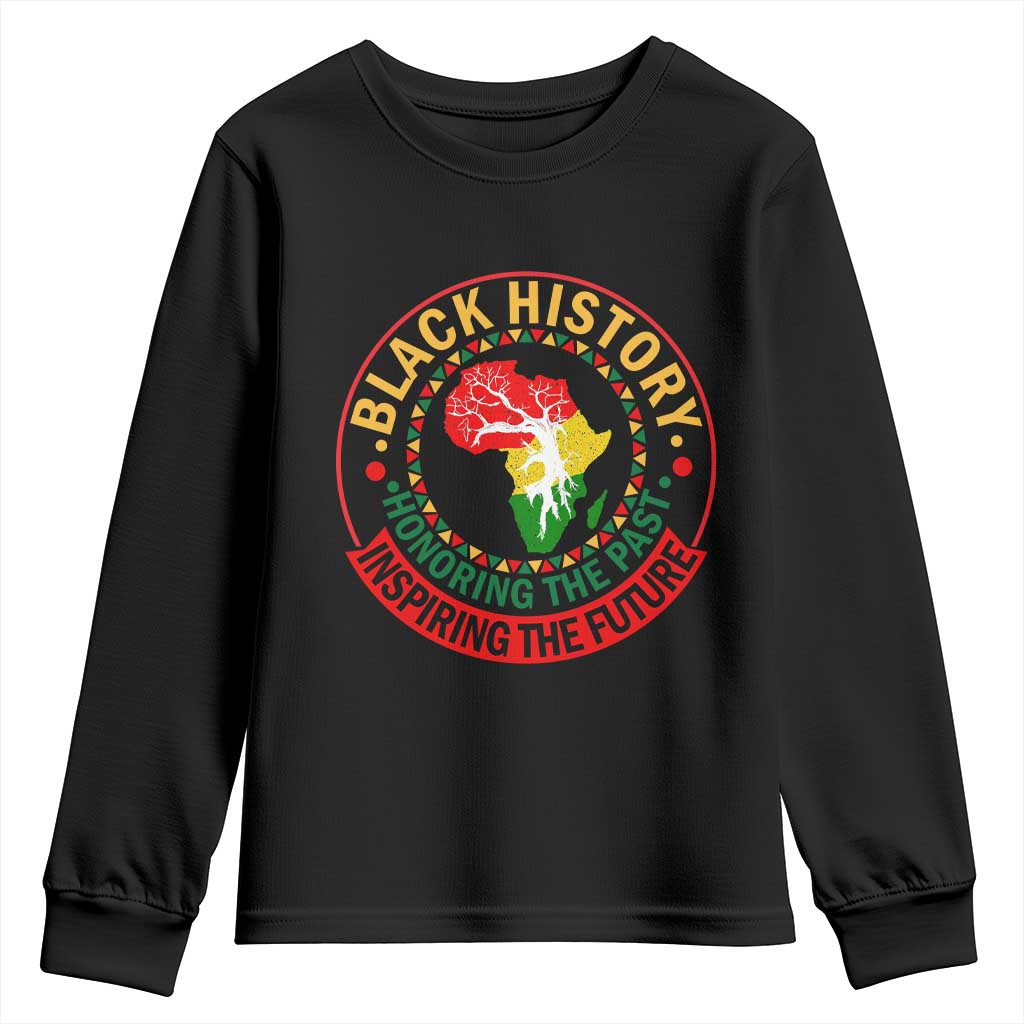Inspiring The Future Honoring The Past Youth Sweatshirt African American Heritage - Wonder Print Shop