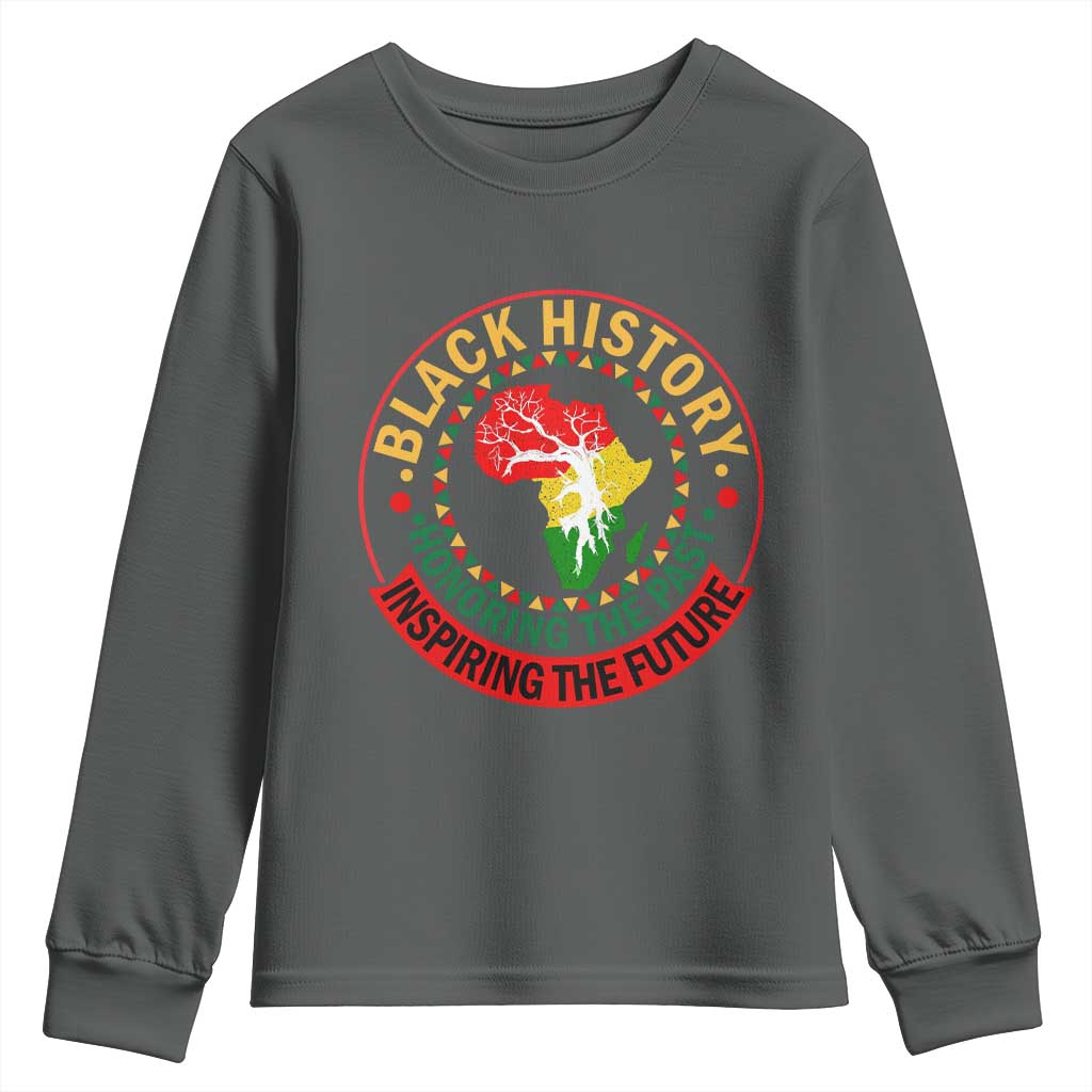 Inspiring The Future Honoring The Past Youth Sweatshirt African American Heritage - Wonder Print Shop