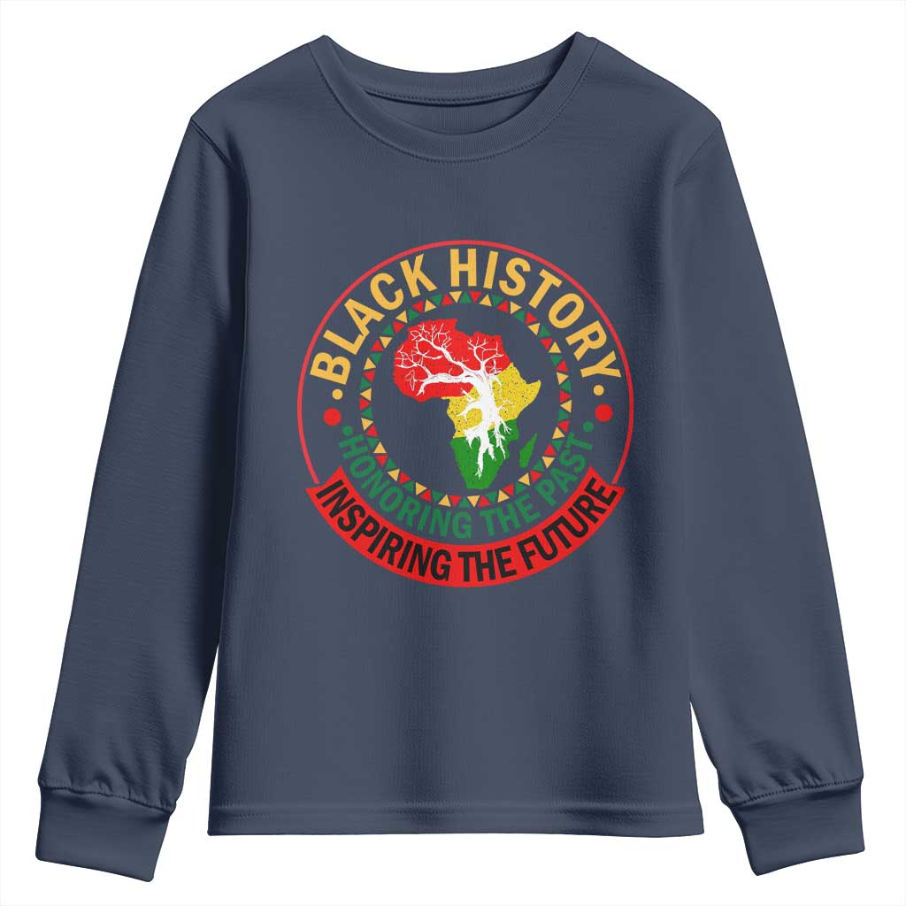 Inspiring The Future Honoring The Past Youth Sweatshirt African American Heritage - Wonder Print Shop