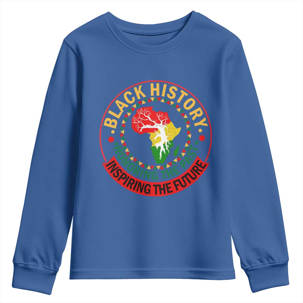Inspiring The Future Honoring The Past Youth Sweatshirt African American Heritage - Wonder Print Shop