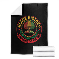Black History Month Quote Throw Blanket Honoring The Past Inspiring The Future Gift - Wonder Print Shop
