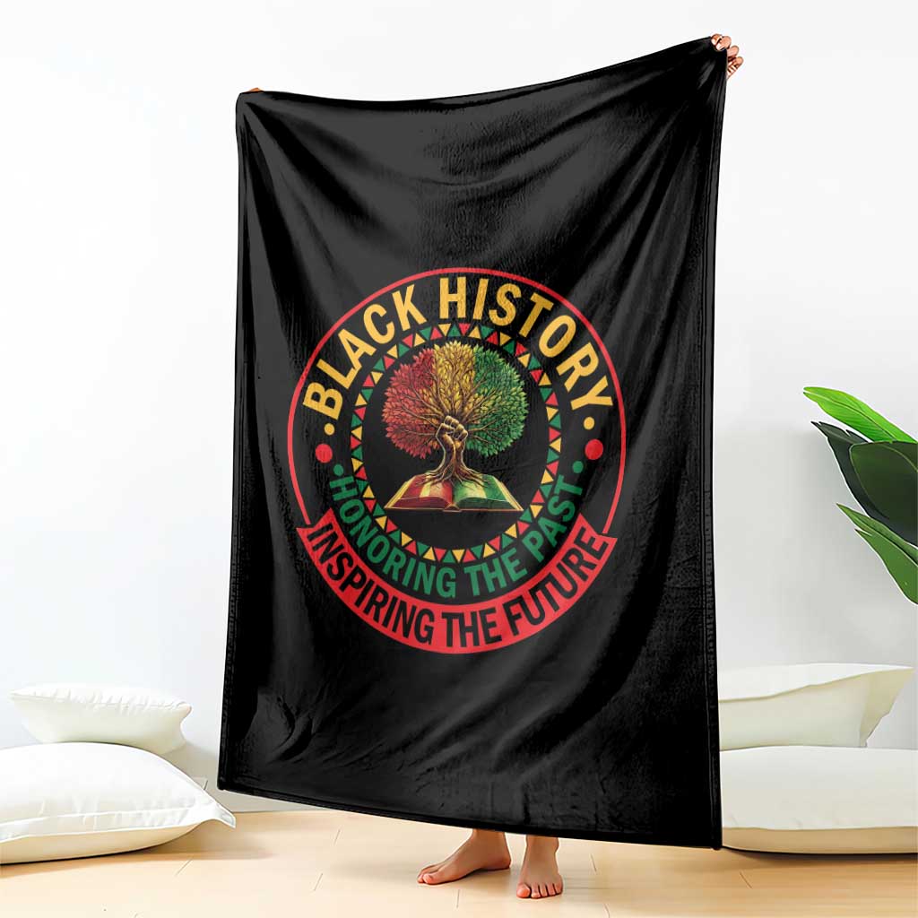 Black History Month Quote Throw Blanket Honoring The Past Inspiring The Future Gift - Wonder Print Shop