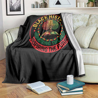 Black History Month Quote Throw Blanket Honoring The Past Inspiring The Future Gift - Wonder Print Shop