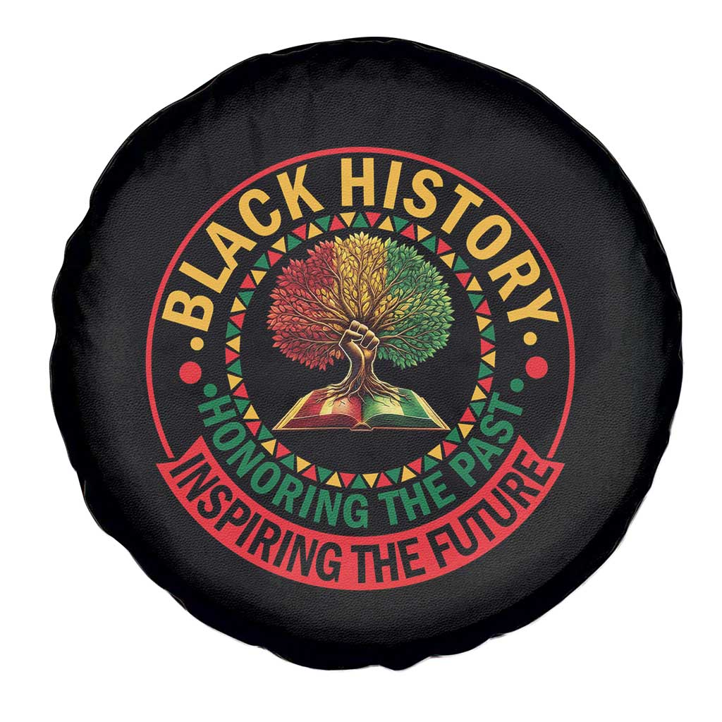 Black History Month Quote Spare Tire Cover Honoring The Past Inspiring The Future Gift - Wonder Print Shop
