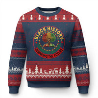 Black History Month Quote Ugly Christmas Sweater Honoring The Past Inspiring The Future Gift - Wonder Print Shop