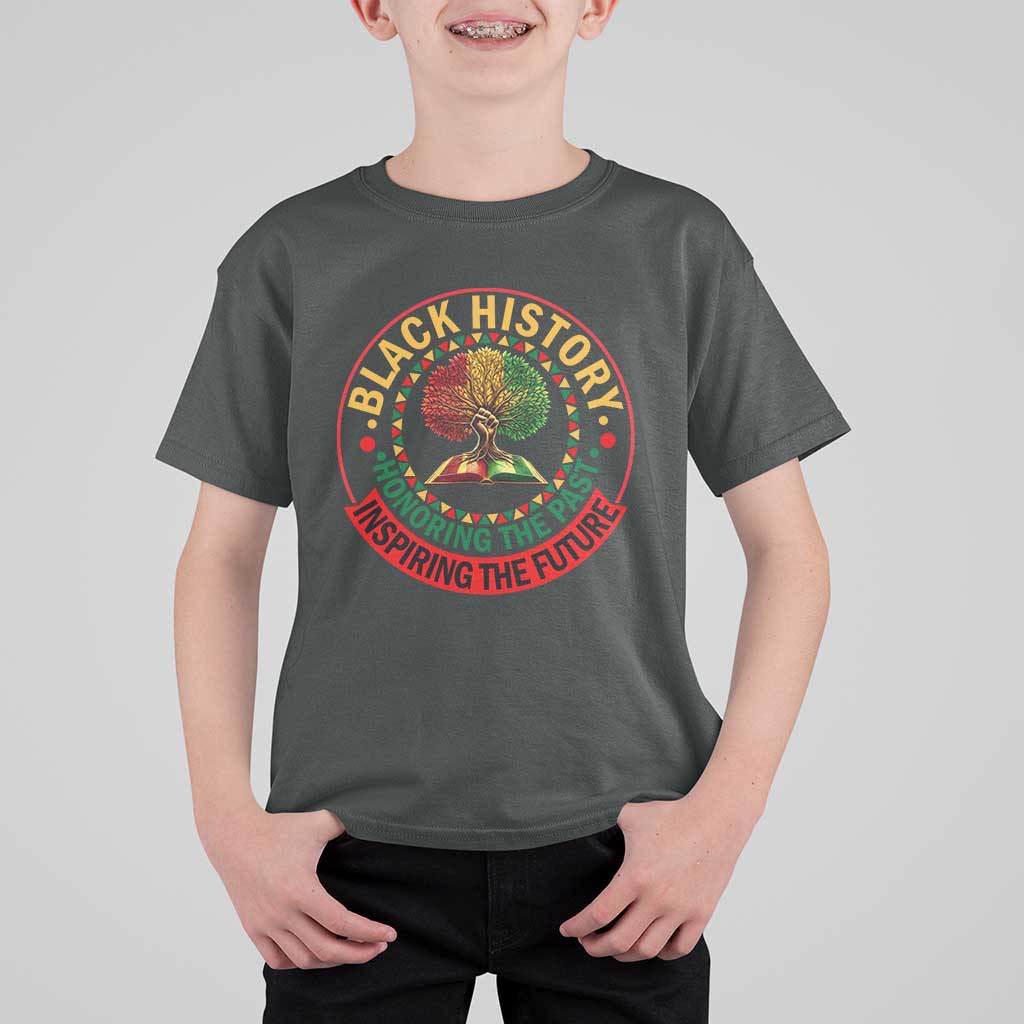 Black History Month Quote T Shirt For Kid Honoring The Past Inspiring The Future Gift - Wonder Print Shop