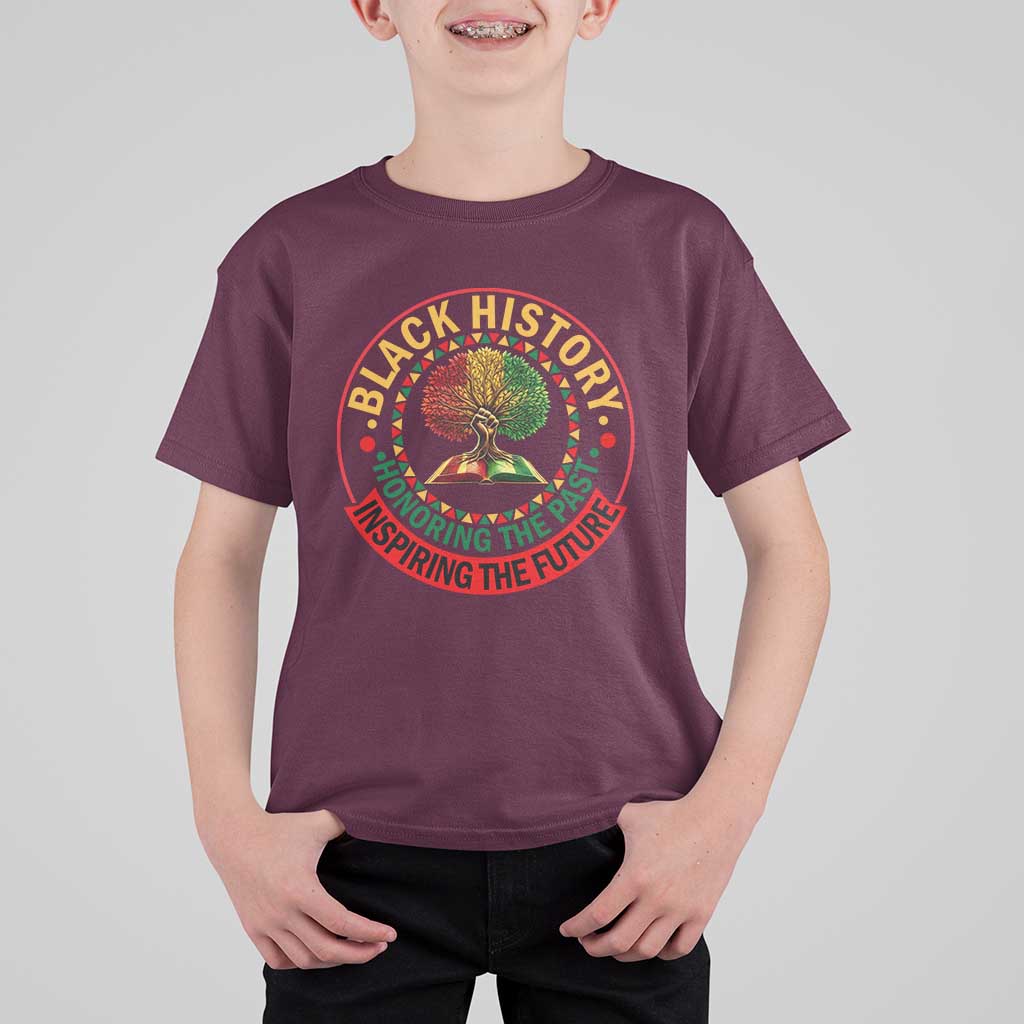 Black History Month Quote T Shirt For Kid Honoring The Past Inspiring The Future Gift - Wonder Print Shop