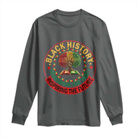 Black History Month Quote Long Sleeve Shirt Honoring The Past Inspiring The Future Gift - Wonder Print Shop
