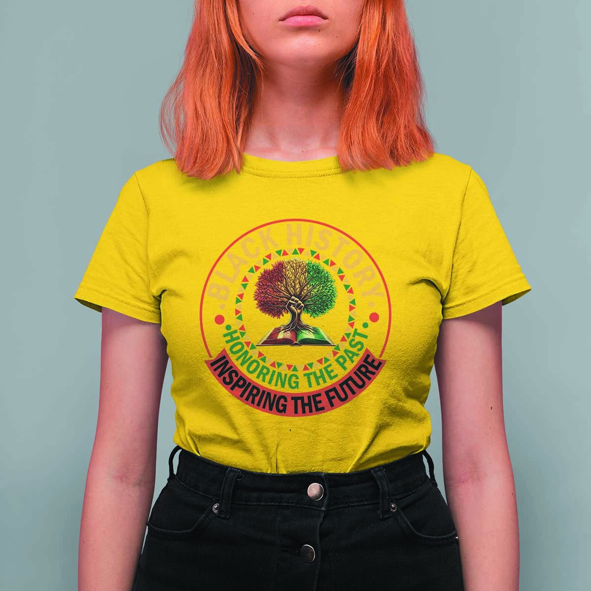 Black History Month Quote T Shirt For Women Honoring The Past Inspiring The Future Gift - Wonder Print Shop