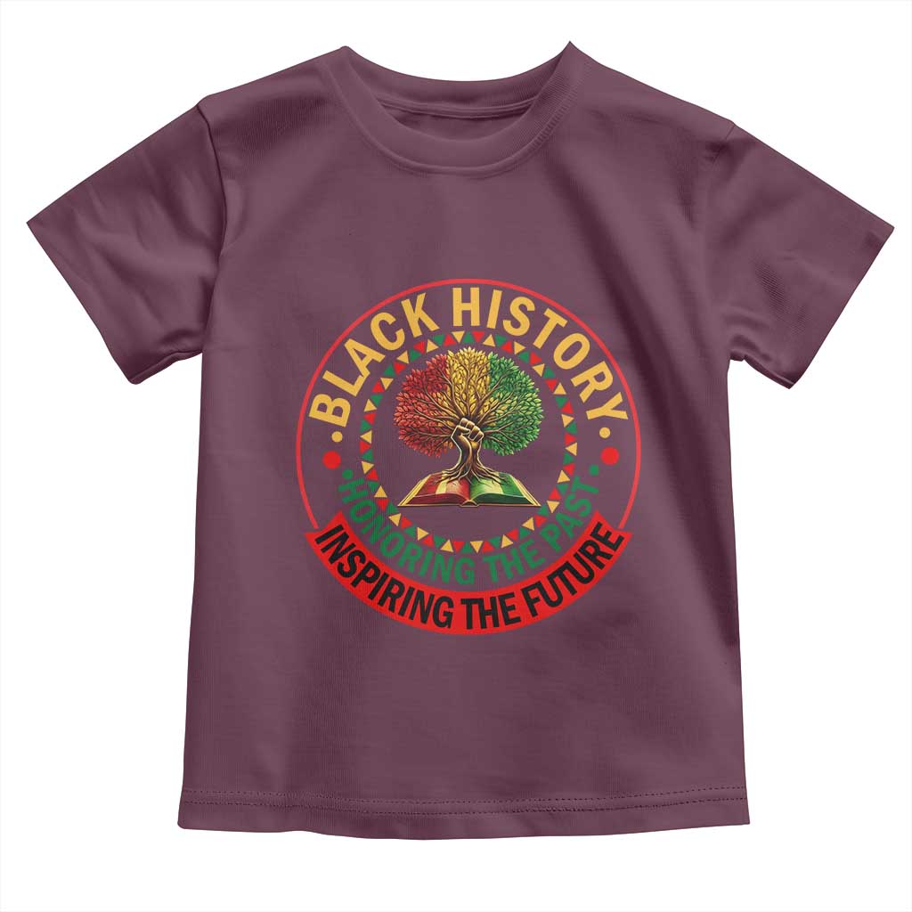 Black History Month Quote Toddler T Shirt Honoring The Past Inspiring The Future Gift - Wonder Print Shop