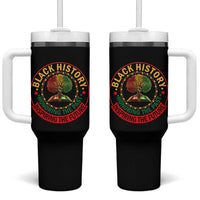 Black History Month Quote Tumbler With Handle Honoring The Past Inspiring The Future Gift - Wonder Print Shop
