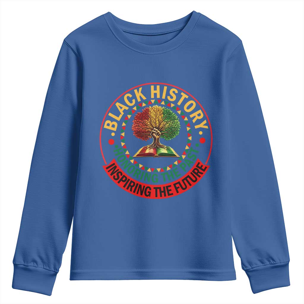 Black History Month Quote Youth Sweatshirt Honoring The Past Inspiring The Future Gift - Wonder Print Shop