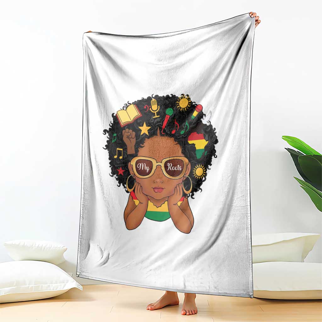 My Roots Black History Culture Pride Throw Blanket African American Heritage - Wonder Print Shop