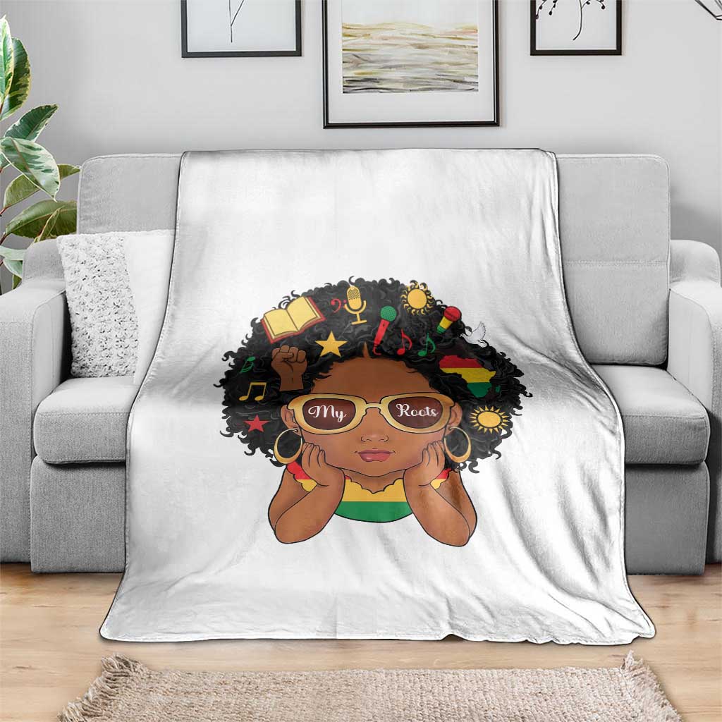 My Roots Black History Culture Pride Throw Blanket African American Heritage - Wonder Print Shop