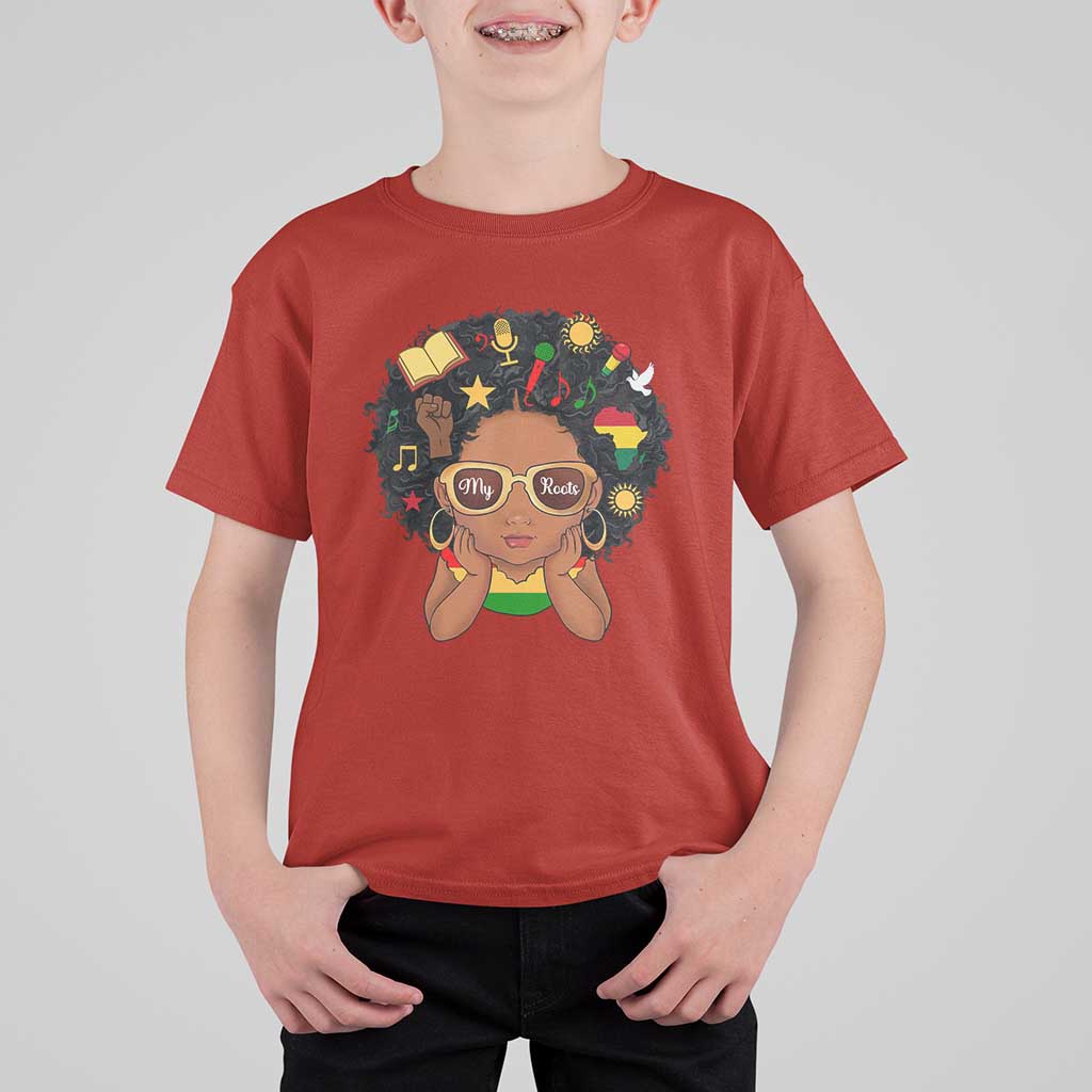 My Roots Black History Culture Pride T Shirt For Kid African American Heritage - Wonder Print Shop