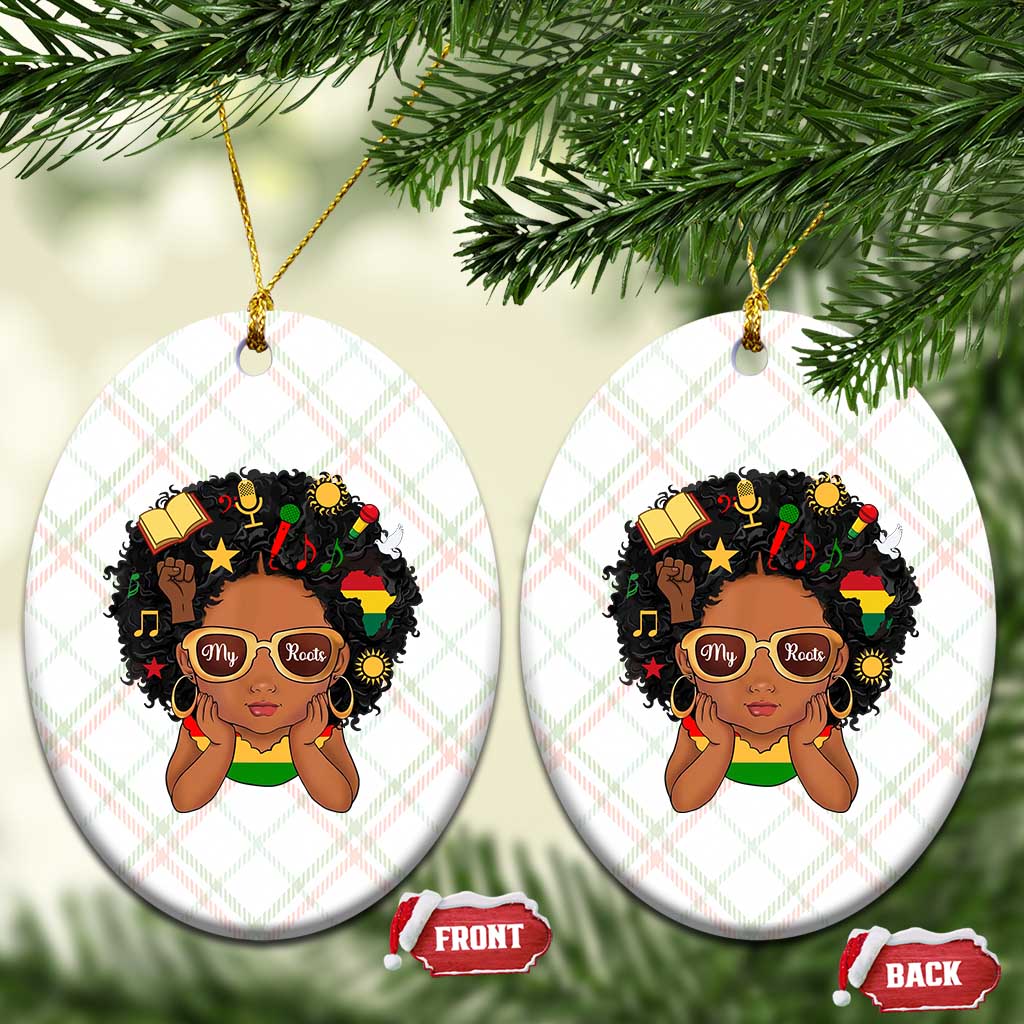 My Roots Black History Culture Pride Ceramic Ornament African American Heritage - Wonder Print Shop