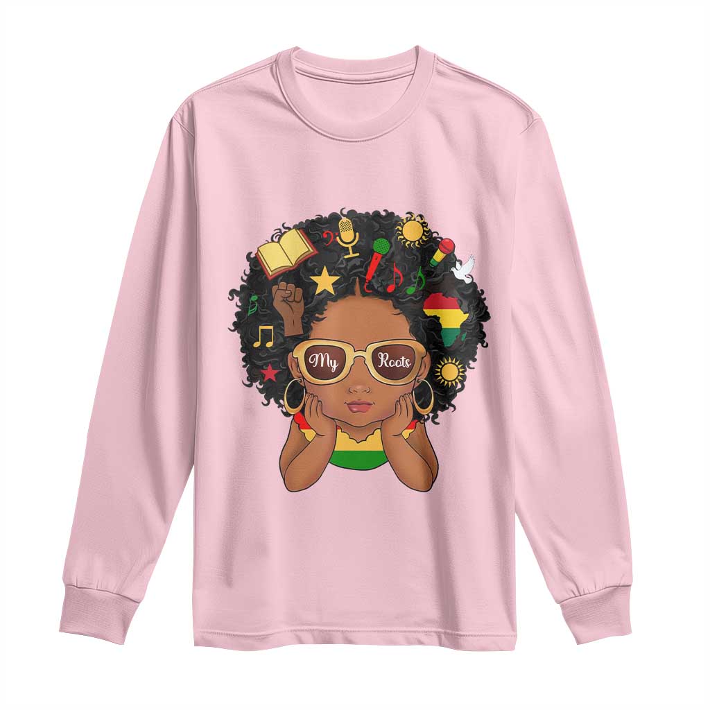 My Roots Black History Culture Pride Long Sleeve Shirt African American Heritage - Wonder Print Shop