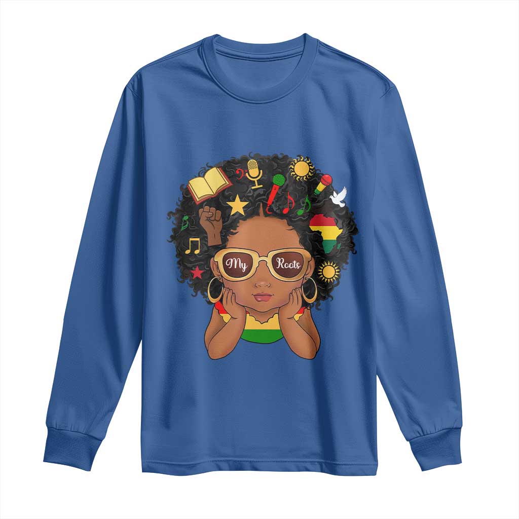 My Roots Black History Culture Pride Long Sleeve Shirt African American Heritage - Wonder Print Shop